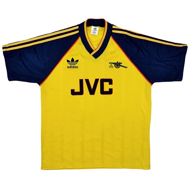 Auswärtstrikot Thailand Arsenal Retro 1988 1991 Gelb Günstige Fußballtrikots